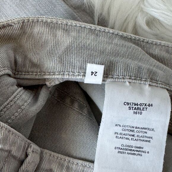 Closed Starlet Oatmeal Slim Jeans Sz 24 - Picture 11 of 12